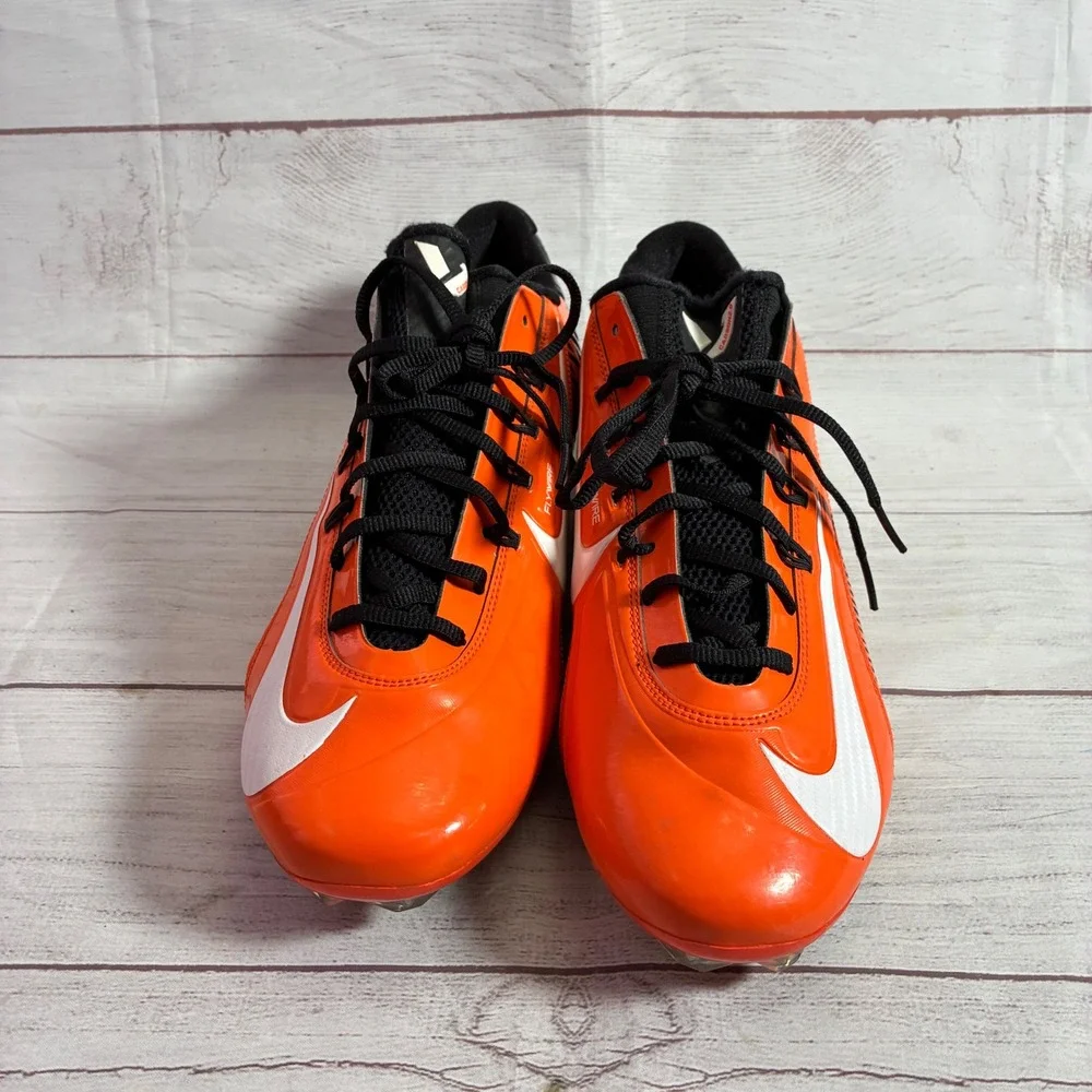 Nike Vapor Carbon 2.0 Cleats Mens 15 Orange Black‎ Flywire Low Top Football